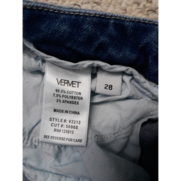 28 Buckle Vervet 90's Midrise Crop Straight Leg Raw Hem - Picture 6 of 8